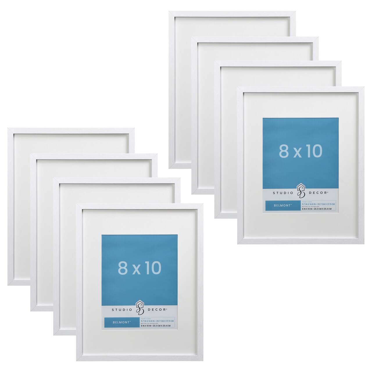 8 Pack: Narrow Belmont Frame with Mat by Studio Décor®